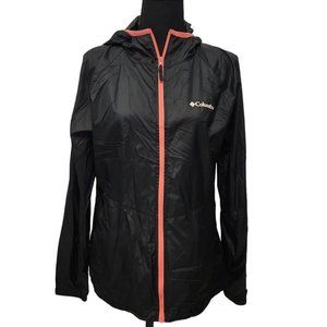 Columbia Sportswear Womens Black Long Sleeve Zip Windbreaker Jacket Size Small